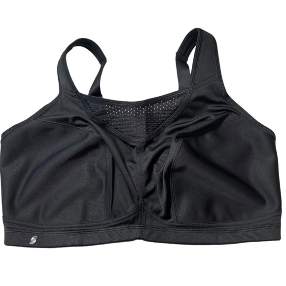 GLAMORISE SPORT black wire-free magic lift high impact sports bra - Picture 2 of 5